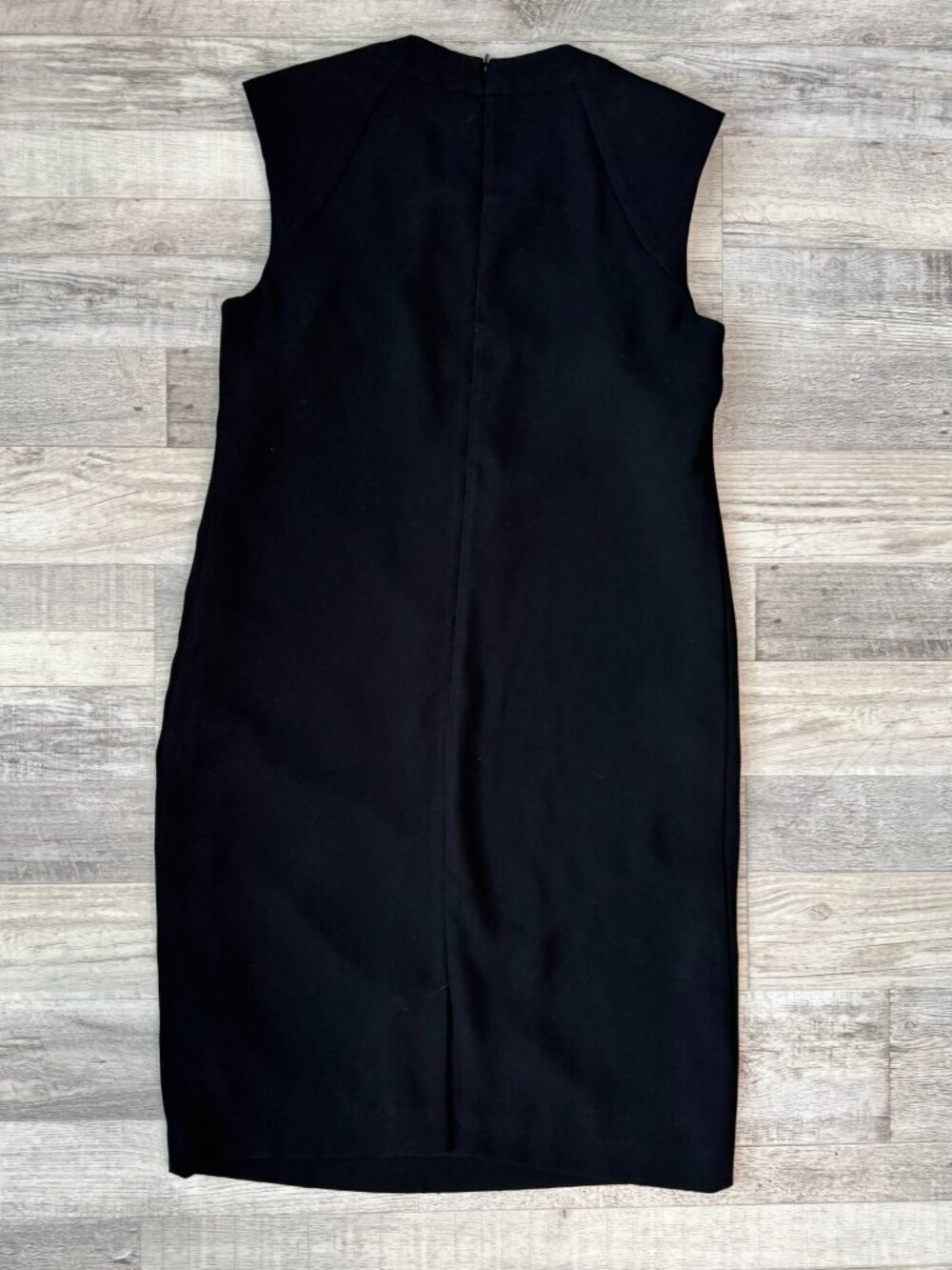 Cue Black Cap Sleeve Sheath Dress Size 8 Made In Australia R12 - Picture 5 of 5